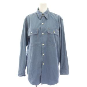 ハンプトンバックサテンシャツ HAMPTON BACK SATIN SHIRT ブラウス 長袖 ロゴ刺繍