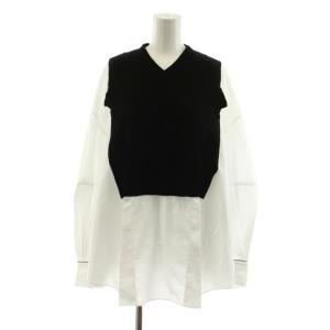 FAKE-LAYERED PULLOVER フェイクレイヤード シャツ ブラウス 長袖 プルオーバー 38