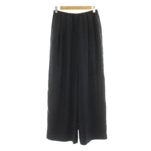 RELAX ELASTIC WIDE-TROUSERS ワイドパンツ イージー 38 紺 ネイビー 300HS631-1670