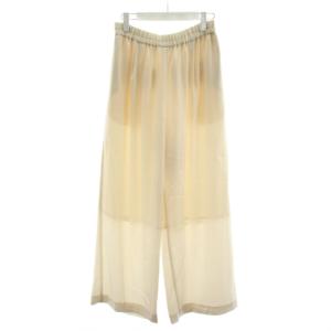 25AW ダブルサテンイージーパンツ スラックス 40 白 ホワイト 25030900019030 /AN36