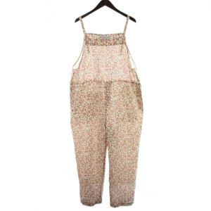 26SS ボイルフラワー キャミサロペ パンツ サロペット 赤 レッド 白 ホワイト 花柄 26030440014010