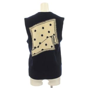 Christian Dior SPORTS シルク混 ウール ベスト ニット S ネイビー 紺 /G10