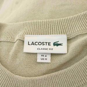 LACOSTE Tシャツ カットソー FR 4 ベージュ クルーネック 半袖 /LP