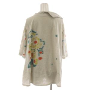 慈雨 カットソー 40 グレー 五分袖 総柄 15122136 /RR