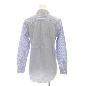 PAUL SMITH シャツ ブラウス 40 青 ブルー 白 ホワイト ストライプ レギュラーカラー 長袖 BLPPHW0140