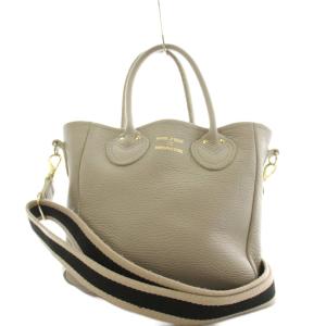 ハンドバッグ ショルダーバッグ 2way レザー グレー /AN3