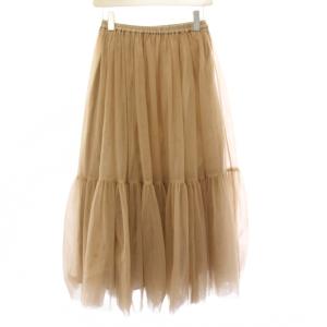 Tired Tutu Skirt チュールスカート ロング イージー フレア 36 ベージュ 2912-906