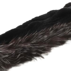 Leilian マフラー ラビットファー フォックスファー 黒 ブラック 茶 ブラウン JK-0806395 /AN13