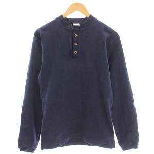 CAMBER ヘンリーネック ロンT 長袖 Tシャツ 厚手 S ネイビー 紺 /G
