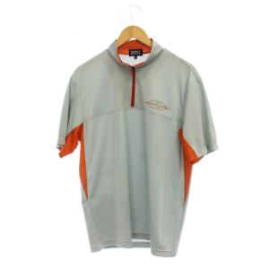 Tシャツ 5 グレー オレンジ ハーフジップ 半袖 053-167025 /JP