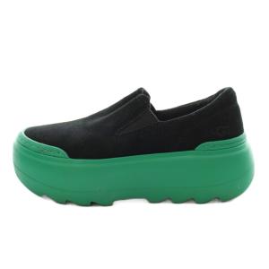 UGG australia スリッポン シューズ 厚底 22.5cm 黒 ブラック 緑 グリーン 1130789 /AN9