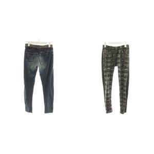 HYSTERIC GLAMOUR スキニーパンツ イージーパンツ リバーシブル 総柄 F グレー 黒 ブラック 0133CP2 /AN60