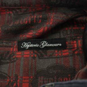 HYSTERIC GLAMOUR スキニーパンツ イージーパンツ リバーシブル 総柄 ロゴ F グレー 青 ブルー 赤 レッド 0133CP02