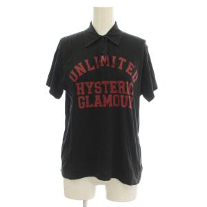 ポロシャツ 半袖 ロゴ Tシャツ F 黒 ブラック 0151CH01 /G
