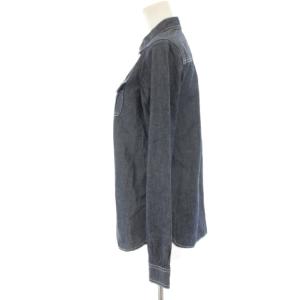 BURBERRY BLUE LABEL シャツ ブラウス 長袖 38 紺 ネイビー E1M40-127-29 /HN