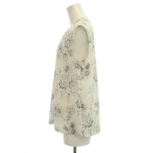 MACKINTOSH LONDON シャツ ブラウス 38 白 花柄 ノースリーブ Vネック /JP