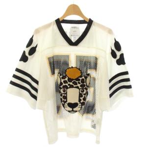 ジェレミースコット Jeremy Scott メッシュゲームシャツ カットソー 半袖 メッシュ M 白