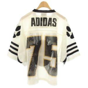 adidas Originals ジェレミースコット Jeremy Scott メッシュゲームシャツ カットソー 半袖 メッシュ M 白