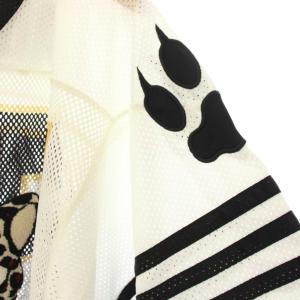 adidas Originals ジェレミースコット Jeremy Scott メッシュゲームシャツ カットソー 半袖 メッシュ M 白