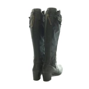 Timberland ロングブーツ チャンキーヒール 8.5 25.5cm 黒 ブラック /MI