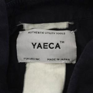 YAECA シャツ 紺 ネイビー 長袖 無地 /GG