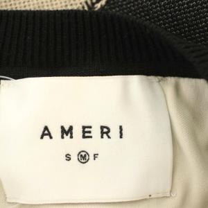 Ameri VINTAGE 24SS ノースリーブ ニット ワンピース ロング M 黒 ベージュ 01410521060 /G