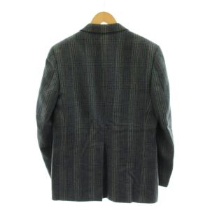 dunhill ロロピアーナ テーラードジャケット チェック柄 シングル ウール 48 グレー /AN42
