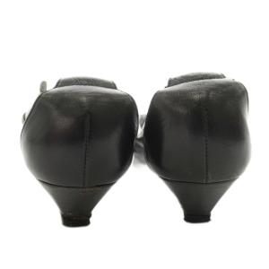PRADA パンプス レザー リボン 35 黒 ブラック /KU 33