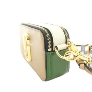 MARC JACOBS ザ スナップショット ショルダーバッグ レザー ベージュ 緑 グリーン M0012007 /KU 36
