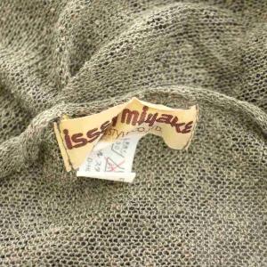 ISSEY MIYAKE 80’s ヴィンテージ ストール ショール 大判 麻 リネン カーキ /KU 13