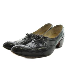 HIROMU TAKAHARA モカシン シューズ ウイングチップ レザー 4 黒 ブラック /AN32