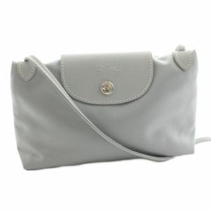 ショルダーバッグ ナイロン レザー ライトグレー L1061598 /KU 18
