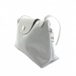 Longchamp ショルダーバッグ ナイロン レザー ライトグレー L1061598 /KU 18