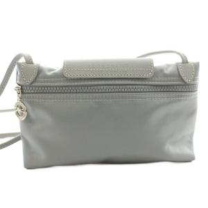 Longchamp ショルダーバッグ ナイロン レザー ライトグレー L1061598 /KU 18