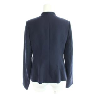 Theory 19SS ノーカラージャケット 上着 0 紺 ネイビー 無地 長袖 /AP24