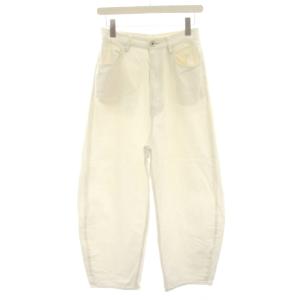 カーブデニムトラウザー curve denim trousers デニムパンツ ジーンズ M 白 ホワイト