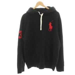 POLO RALPH LAUREN パーカー スウェット プルオーバー ビッグポニー 長袖 L 黒 ブラック /HN