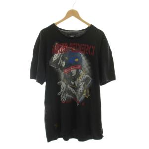 JOJO Tシャツ カットソー 4 黒 ブラック プリント 半袖 ラウンドネック /YM18