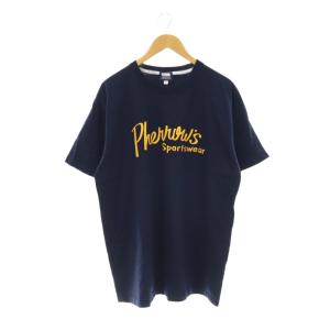 Tシャツ カットソー ロゴプリント 44 XXL 紺 ネイビー /MI