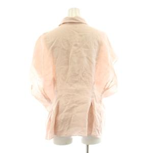 GALLARDAGALANTE 25SS ハーフスリーブウエストシェイプシャツ 麻 リネン F ピンク GGZ1051504A0012