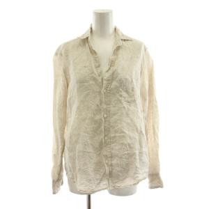 EILEEN/LINEN シャツ オープンカラー 長袖 麻 リネン XXS ベージュ 3510700125