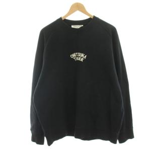 Onitsuka Tiger SWEAT TOP スウェット トレーナー 長袖 刺繍 M 黒 ブラック 2183B165 /HN38