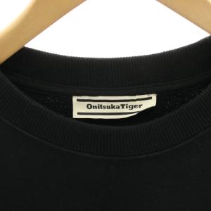 Onitsuka Tiger SWEAT TOP スウェット トレーナー 長袖 刺繍 M 黒 ブラック 2183B165 /HN38