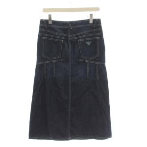 ARMANI JEANS スカート F 36 紺色 ネイビー デニム ロング丈 /LP36