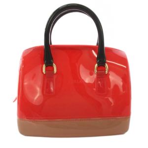 FURLA フルラ-CANDY BAG ボストンバッグ ハンドバッグ 赤 レッド /TK
