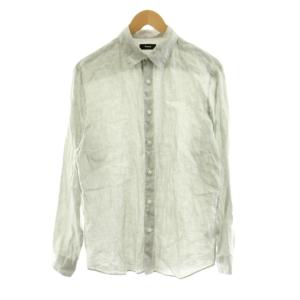 25SS Relaxed Linen Irving Oe A カジュアルシャツ 長袖 麻 リネン S ライトグレー