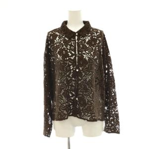 311-15-0658 レース シャツ 羽織 ブラウス 長袖 ONE SIZE ブラウン /HK