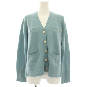 23AW タグ付き ウールカシミヤミックス カーディガン ニットカーディガン 長袖 2 水色 ライトブルー