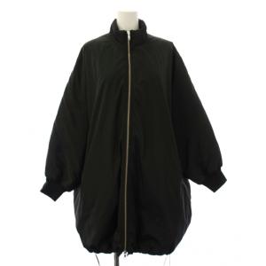 中綿BIGポンチョコート ロング丈 アウター F 黒 ブラック BEZ10A2408A0001 /AN64