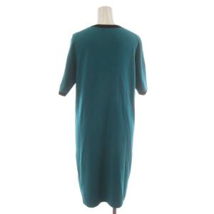 LANVIN ランバン-COLLECTION ニットワンピース ひざ丈 38 緑 グリーン